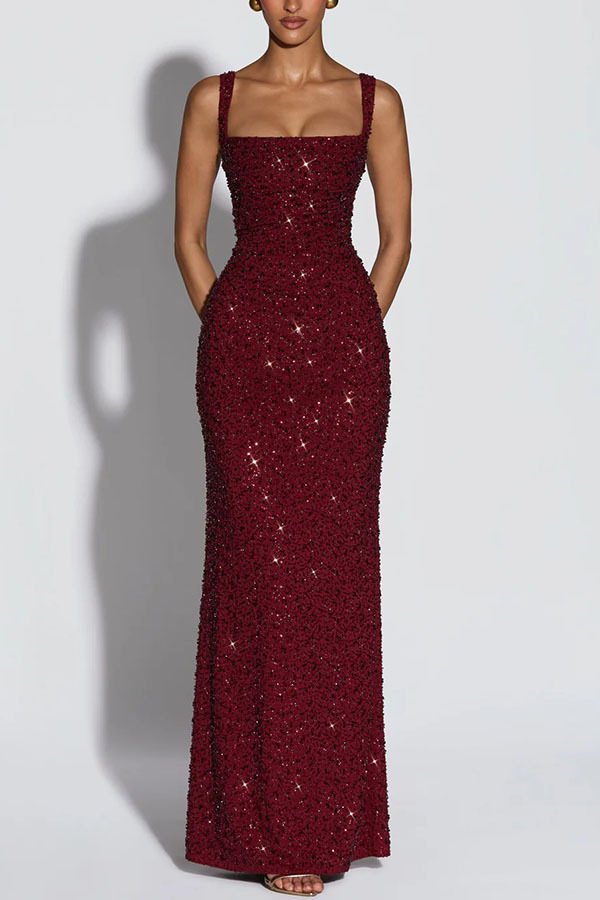 Alessandra Dress - Wine Red