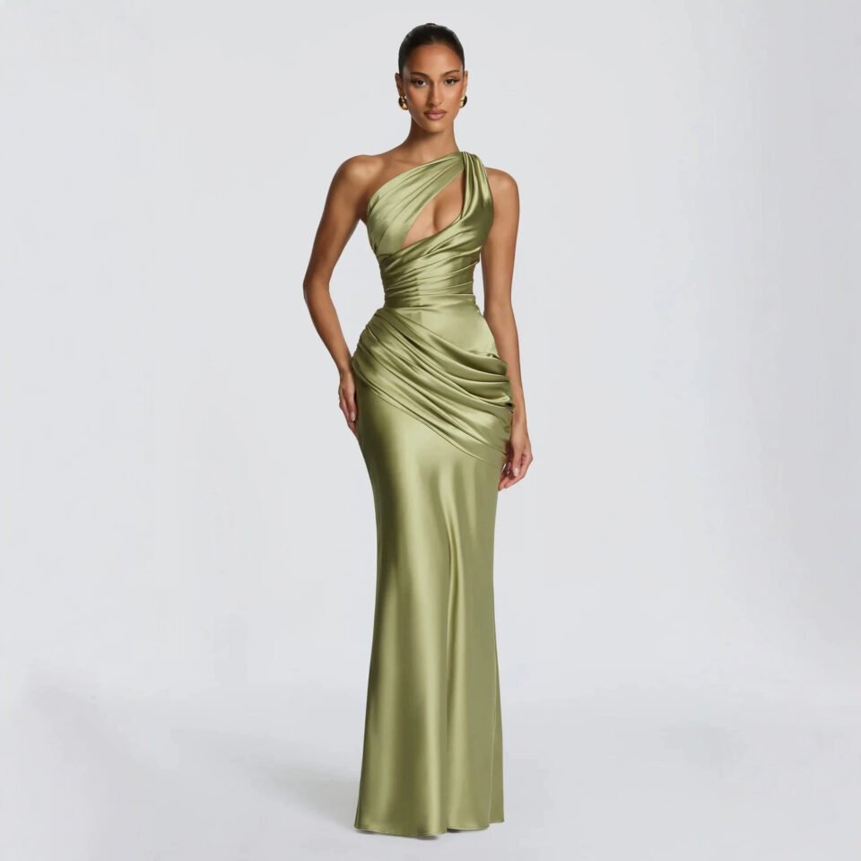 Calista Dress - Light Olive