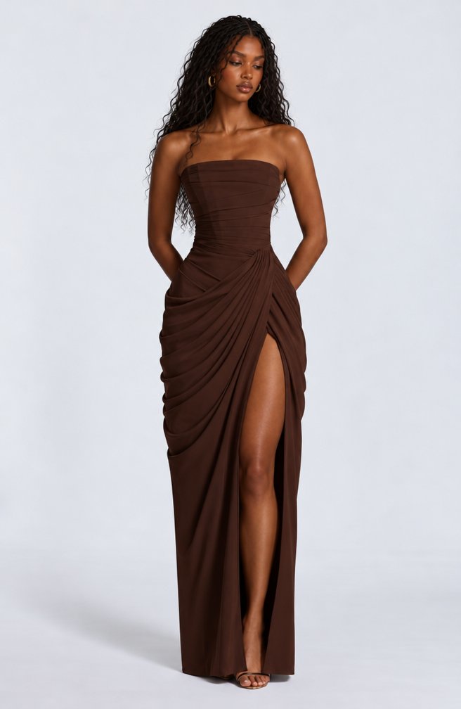 Aiko Dress - Brown