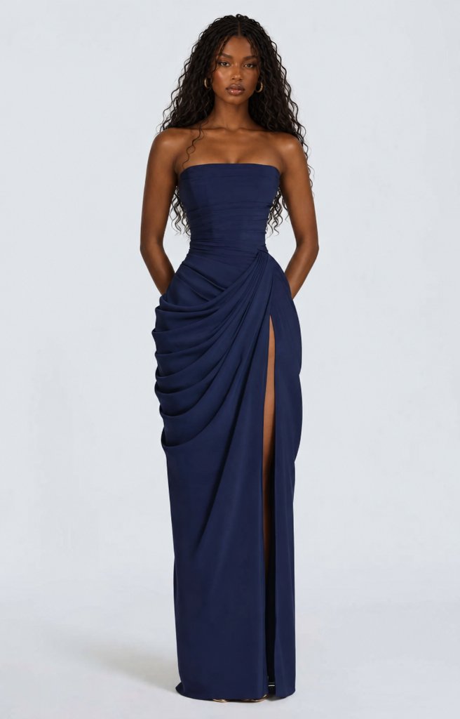 Aiko Dress - Navy Blue