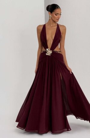 Adaeze Dress-Wine Red.2