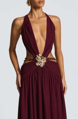 Adaeze Dress-Wine Red.4