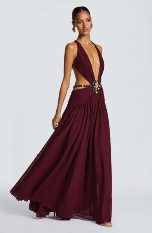 Adaeze Dress-Wine Red.5