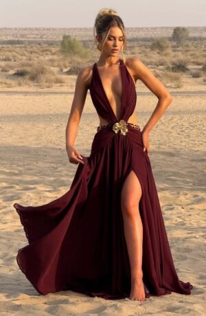 Adaeze Dress-Wine Red.6