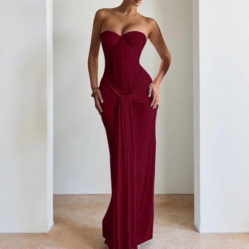 Adesewa Dress - Wine Red