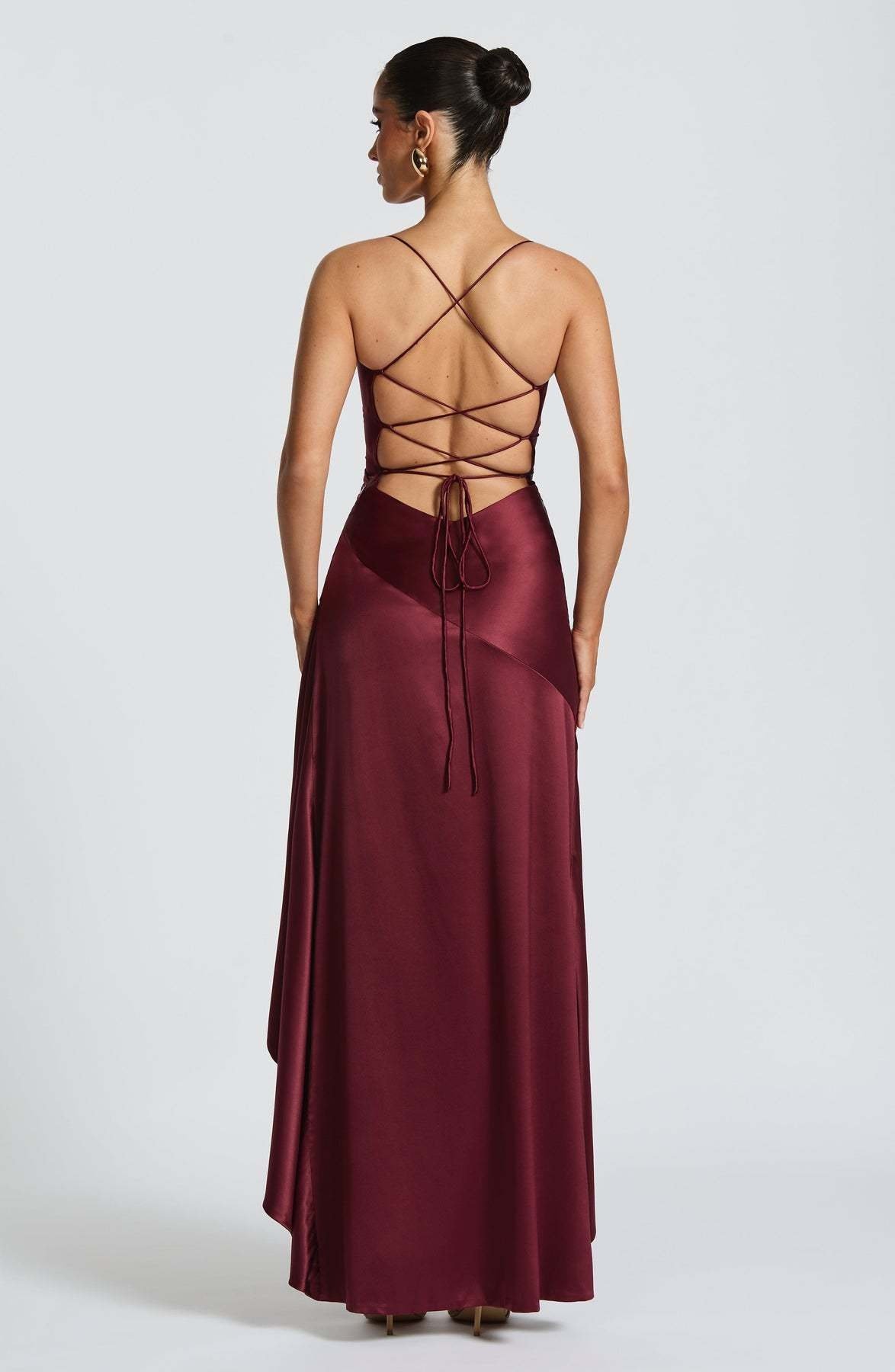 Alana Dress Burgundy Back