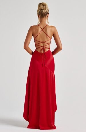 Alana Dress Red Back