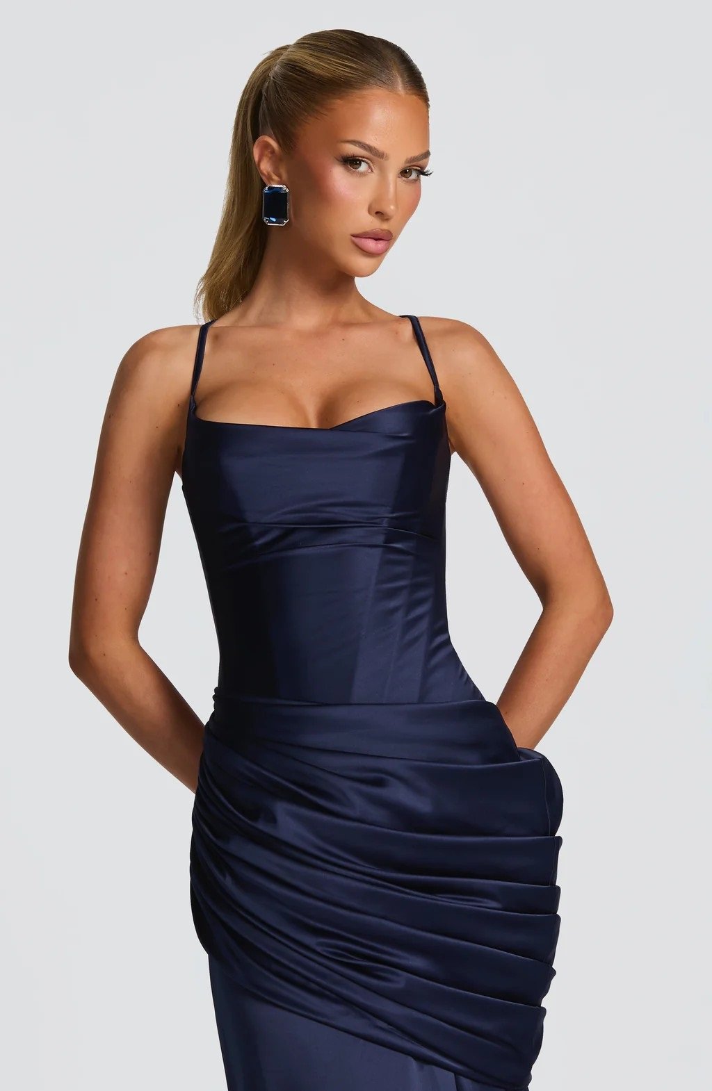 Ayame Dress Blue Front 1