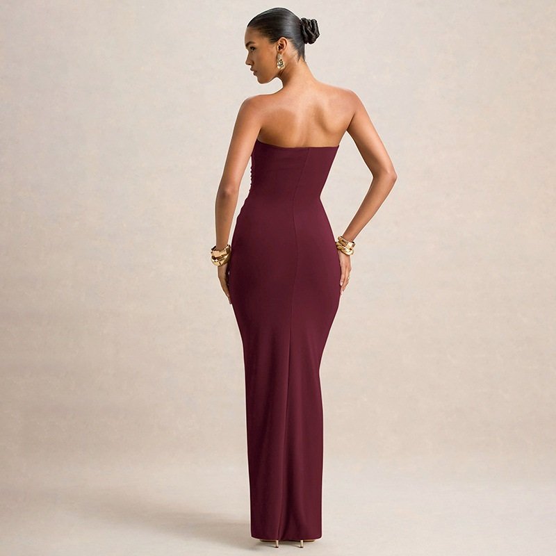 Chioma Dress Wine Red 1