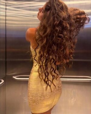 Gold Serafina Mini Dress Pic.4