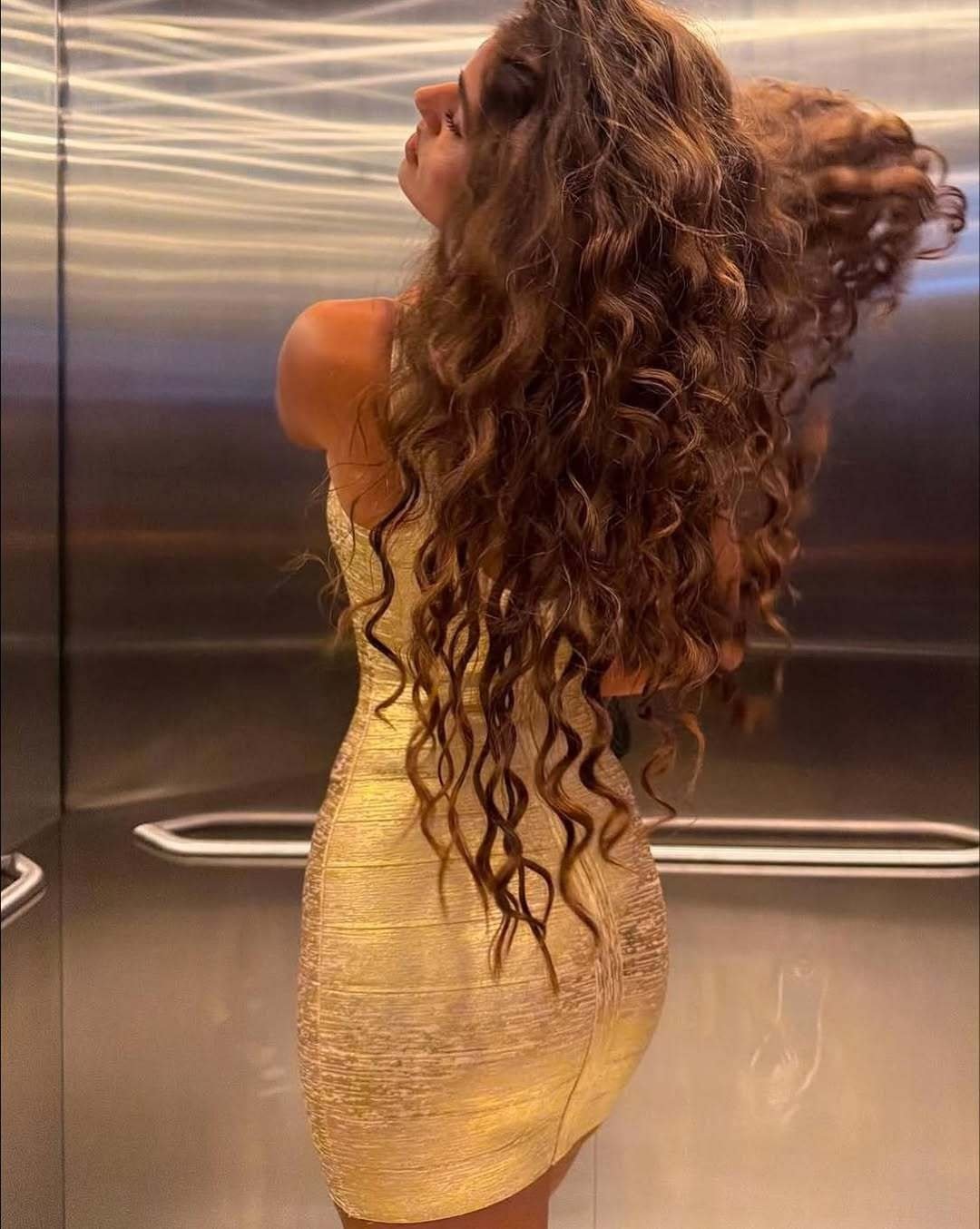 Gold Serafina Mini Dress Pic.4