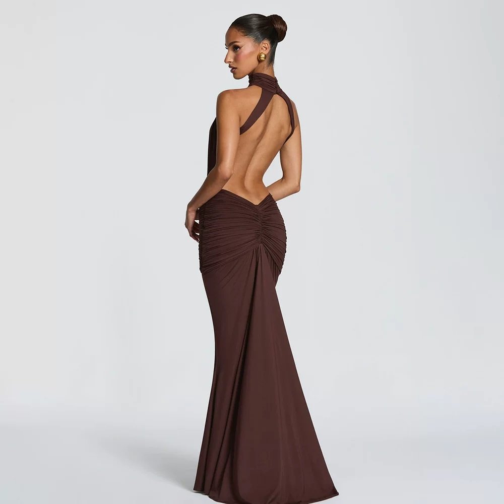 Imani Maxi Dress-Brown-1
