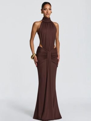 Imani Maxi Dress Brown