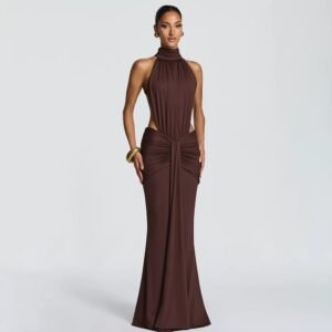 Imani Maxi Dress Brown 8