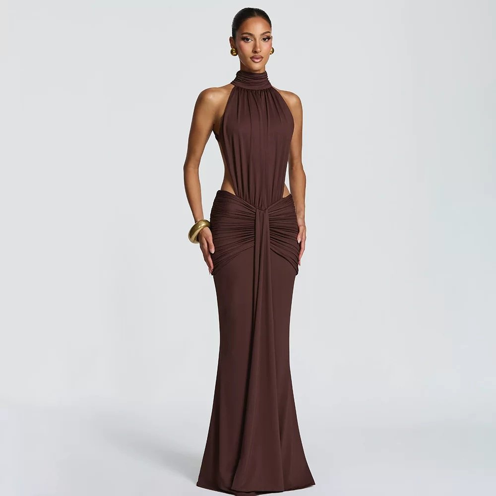 Imani Maxi Dress Brown 8