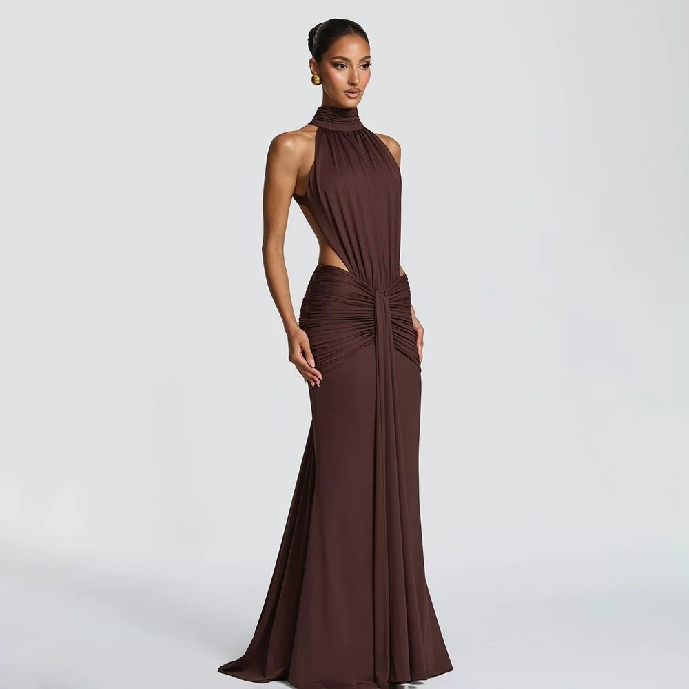 Imani Maxi Dress Brown-9