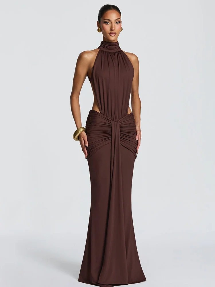 Imani Maxi Dress Brown