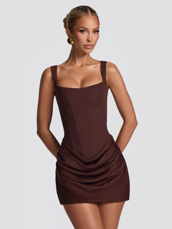 Chika Dress - Brown